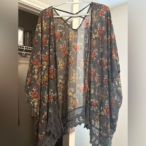 Olive Lovesick Flower Kimono